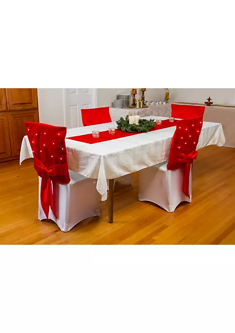 Top 10 😀 Lexi Home Festive 🎁 Christmas Holiday Decorations - Set of 4 LED Lights Dining Room Chair Covers ❤️ 4 Top 10 😀 Lexi Home Festive 🎁 Christmas Holiday Decorations - Set of 4 LED Lights Dining Room Chair Covers ❤️ - Image 4