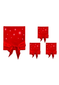 Top 10 😀 Lexi Home Festive 🎁 Christmas Holiday Decorations - Set of 4 LED Lights Dining Room Chair Covers ❤️ 9 Top 10 😀 Lexi Home Festive 🎁 Christmas Holiday Decorations - Set of 4 LED Lights Dining Room Chair Covers ❤️ -Cheap Waverly® Store Belk 1805