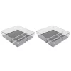 Deals 👍 Lexi Home Eco Conscious Clear 3 Compartment Acrylic Organizer Tray Set of 2 ⭐