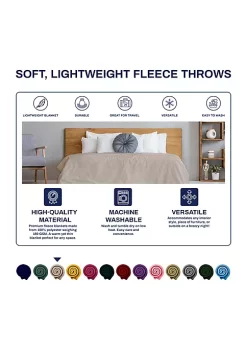 Cheap 👏 Lexi Home Versatile 50 x 60 Cozy Premiuim Fleece Throw Blanket – Creme Brulee 12 Pack 🤩 -Cheap Waverly® Store Belk 1882