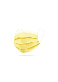 Best Sale 🎉 Lexi Home Adult 3 Ply Yellow Disposable Face Masks-Individually Wrapped - 250 Pack ⭐