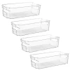 Cheap ✨ Lexi Home Eco Conscious Clear Acrylic Fridge Organizer Tray Set of 4 😀