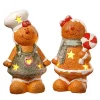 Best reviews of 🥰 National Tree Set of 2 Orange Battery Operated LED Lighted 🎄 Christmas Gingerbread Couple Tabletop Decors 7" 🌟