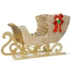 Hot Sale 🌟 National Tree 38" Champagne Gold Santa's Sleigh ❄ Christmas Decor with LED Lights 🎉