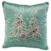 Budget 🎁 National Tree 16" Sky Blue and White Abstract 🔔 Christmas Trees Throw Pillow ✨