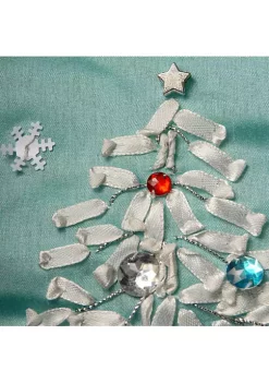 Budget 🎁 National Tree 16" Sky Blue and White Abstract 🔔 Christmas Trees Throw Pillow ✨ -Cheap Waverly® Store Belk 2066