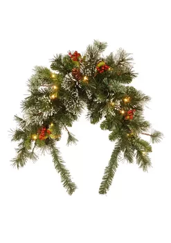 Wholesale ⭐ National Tree 36" Wintry Pine Battery Operated Artificial 🎄 Christmas Mailbox Swag - Warm White LED Lights 😀