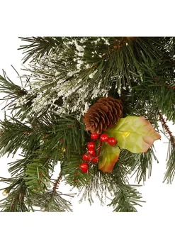 Wholesale ⭐ National Tree 36" Wintry Pine Battery Operated Artificial 🎄 Christmas Mailbox Swag - Warm White LED Lights 😀 -Cheap Waverly® Store Belk 2070