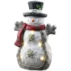 Outlet 👍 National Tree 16.5" White and Green Battery Operated LED Lighted Snowman ❄ Christmas Tabletop Figurine 🛒