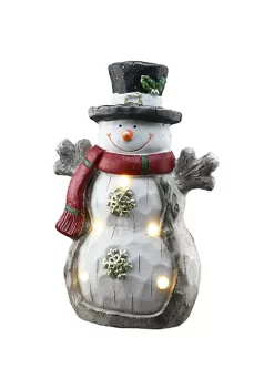 Outlet 👍 National Tree 16.5" White and Green Battery Operated LED Lighted Snowman ❄ Christmas Tabletop Figurine 🛒