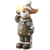 Brand new 😍 National Tree 19" Brown and White Prelit LED Moose 🎁 Christmas Tabletop Decor 🌟