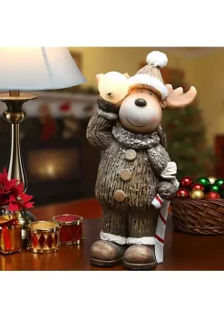 Brand new 😍 National Tree 19" Brown and White Prelit LED Moose 🎁 Christmas Tabletop Decor 🌟 -Cheap Waverly® Store Belk 2099