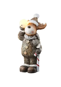 Brand new 😍 National Tree 19" Brown and White Prelit LED Moose 🎁 Christmas Tabletop Decor 🌟 -Cheap Waverly® Store Belk 2100