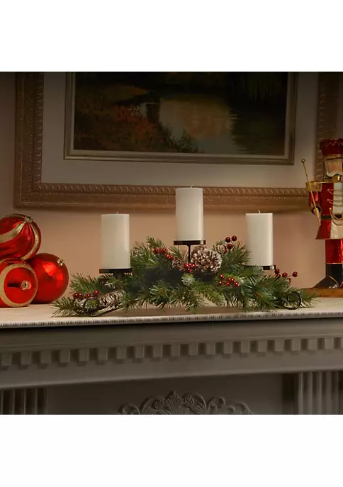 Outlet ๐ National Tree 30" Green and Brown Frosted Berry ๐ Christmas Centerpiece and Candle Holder ๐ 2 Outlet ๐ National Tree 30" Green and Brown Frosted Berry ๐ Christmas Centerpiece and Candle Holder ๐ - Image 2