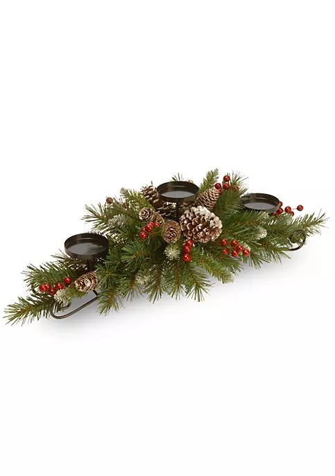 Outlet ๐ National Tree 30" Green and Brown Frosted Berry ๐ Christmas Centerpiece and Candle Holder ๐ 4 Outlet ๐ National Tree 30" Green and Brown Frosted Berry ๐ Christmas Centerpiece and Candle Holder ๐ - Image 4