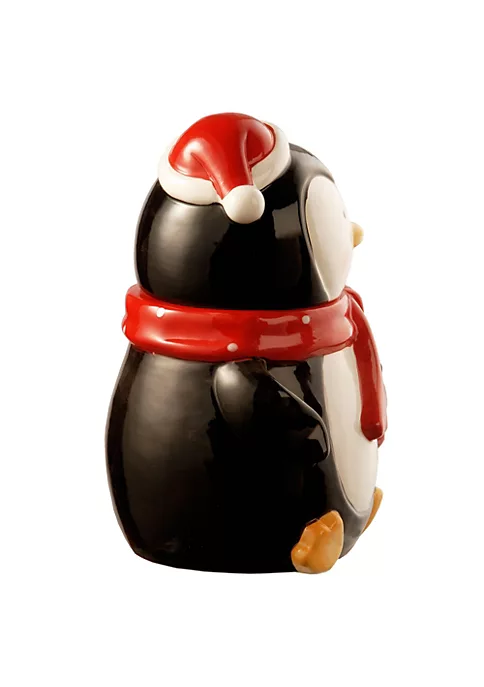 Cheap 🔥 National Tree 10" Red and Black Penguin Cookie Jar 🎅 Christmas Decor 🤩 2 Cheap 🔥 National Tree 10" Red and Black Penguin Cookie Jar 🎅 Christmas Decor 🤩 - Image 2