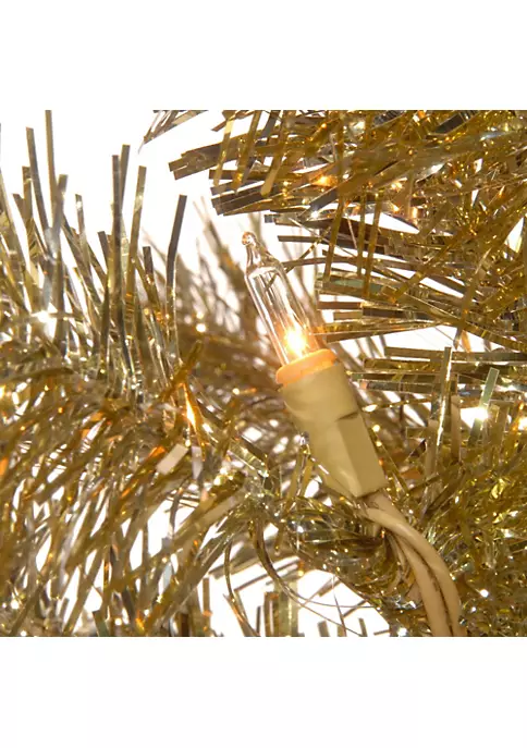 Wholesale ๐ National Tree 7' Pre-Lit Pencil Champagne Gold Tinsel Artificial โ Christmas Tree - Clear Lights ๐ 2 Wholesale ๐ National Tree 7' Pre-Lit Pencil Champagne Gold Tinsel Artificial โ Christmas Tree - Clear Lights ๐ - Image 2