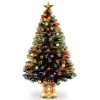 Discount 🔔 National Tree 48" Pre-Lit Medium Fiber-Optic Artificial Ornamented 🎄 Christmas Fireworks Tree - LED Lights 🤩