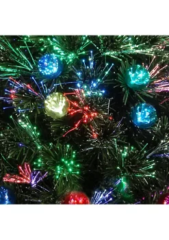 Discount 🔔 National Tree 48" Pre-Lit Medium Fiber-Optic Artificial Ornamented 🎄 Christmas Fireworks Tree - LED Lights 🤩 -Cheap Waverly® Store Belk 2132