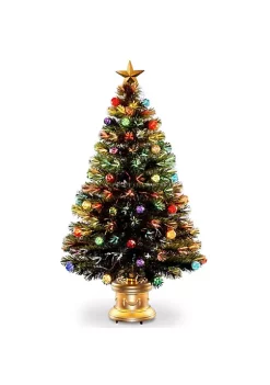 Discount 🔔 National Tree 48" Pre-Lit Medium Fiber-Optic Artificial Ornamented 🎄 Christmas Fireworks Tree - LED Lights 🤩 -Cheap Waverly® Store Belk 2133