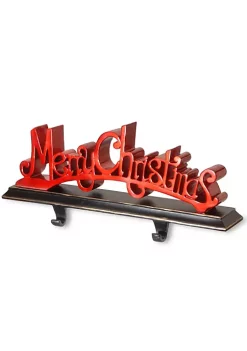 Wholesale 💯 National Tree 18" Red and Black "Merry 🎁 Christmas" Lettered 🎁 Christmas Stocking Holder 🌟