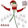 Discount 🔔 National Tree 19pc Green and Red Striped Elf 🎁 Christmas Tree 👗 Dress Up Kit 14.5" 🔔