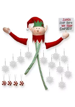 Discount 🔔 National Tree 19pc Green and Red Striped Elf 🎁 Christmas Tree 👗 Dress Up Kit 14.5" 🔔 -Cheap Waverly® Store Belk 2146