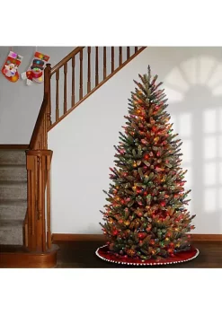 Buy ❤️ National Tree 6.5’ Pre-Lit Natural Fraser Slim Fir Artificial ❄ Christmas Tree - Multi-Color Lights 😉 -Cheap Waverly® Store Belk 2172