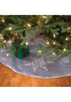 Best Pirce 👏 National Tree 42" Gray and White Snowflake Embroidered 🔔 Christmas Tree 👗 Skirt ✨ -Cheap Waverly® Store Belk 2187
