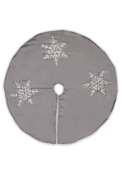 Best Pirce 👏 National Tree 42" Gray and White Snowflake Embroidered 🔔 Christmas Tree 👗 Skirt ✨ -Cheap Waverly® Store Belk 2188