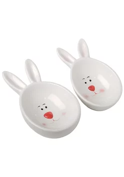 Discount 🥰 National Tree 2-Piece White and Pink Easter Bunny 🍬 Candy Dishes 7.25" (Pack of 2) 🔔