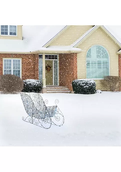 Budget 👏 National Tree 60" White Santa's Sleigh 🎁 Christmas Decor with White LED Lights 💯 2 Budget 👏 National Tree 60" White Santa's Sleigh 🎁 Christmas Decor with White LED Lights 💯 - Image 2