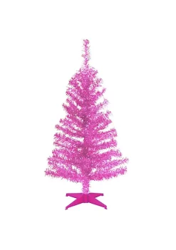 New 😍 National Tree 3' Medium Pink Pine Tinsel Artificial 🎄 Christmas Tree - Unlit 🎁 -Cheap Waverly® Store Belk 2232