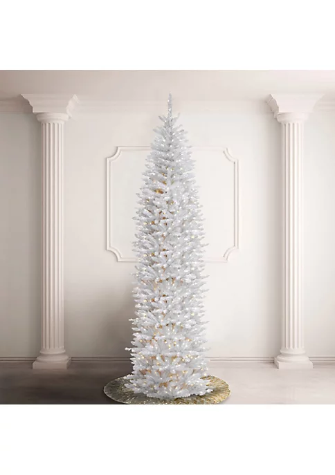 Best deal ⭐ National Tree 12' Pre-Lit Kingswood White Fir Pencil Artificial 🔔 Christmas Tree - Clear Lights 🌟 2 Best deal ⭐ National Tree 12' Pre-Lit Kingswood White Fir Pencil Artificial 🔔 Christmas Tree - Clear Lights 🌟 - Image 2