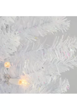 Discount 🤩 National Tree 7' Pre-Lit White Iridescent Tinsel Artificial 🎄 Christmas Tree - Clear Lights 😉 -Cheap Waverly® Store Belk 2262