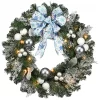 Best Pirce 💯 National Tree Pre-Lit Artificial 🎅 Christmas Wreath with Ornaments - 32-Inch Clear Lights ⭐