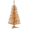 Top 10 🎉 National Tree 4' Pre-Lit Slim Champagne Gold Tinsel Artificial 🎄 Christmas Tree - Clear Lights 😀
