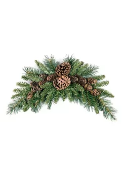 Outlet ✔️ National Tree 36" Green and Brown Traditional Pine Cone 🎁 Christmas Swag - Unlit 🔥 -Cheap Waverly® Store Belk 2290
