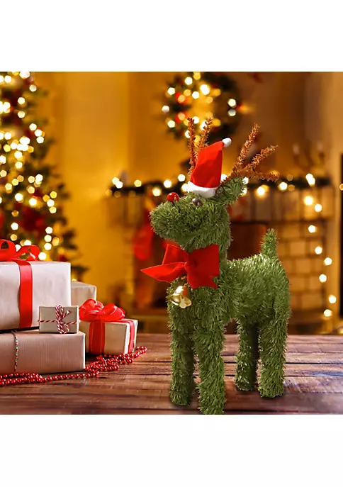 Top 10 🔔 National Tree 12" Green and Red Unlit Evergreen Reindeer ❄ Christmas Tabletop Decor 🎁 2 Top 10 🔔 National Tree 12" Green and Red Unlit Evergreen Reindeer ❄ Christmas Tabletop Decor 🎁 - Image 2