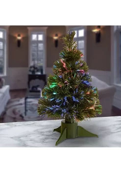 Budget 🧨 National Tree 18" Pre-Lit Ice Artificial Fiber Optic 🎁 Christmas Tree – Multicolor LED Lights 😀 -Cheap Waverly® Store Belk 2296