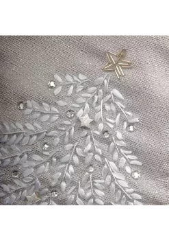 New 🧨 National Tree 19" Gray and Silver Embroidered Tree 🎅 Christmas Stockings 🎁 -Cheap Waverly® Store Belk 2300