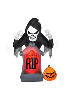 Outlet ✨ National Tree 6' Shaking Grim Reaper Inflatable Outdoor 🧛 Halloween Decoration 🔥