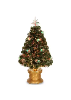 Outlet 😉 National Tree 36" Green and Gold Double Bell 🔔 Christmas Tree Tabletop Decor 🌟