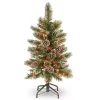 Flash Sale ⭐ National Tree 3' Pre-Lit Glittering Pine Pencil Slim Artificial 🎅 Christmas Tree – Multicolor Incandescent Lights ✨