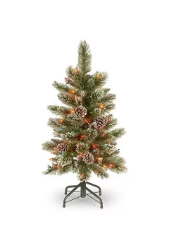 Flash Sale ⭐ National Tree 3' Pre-Lit Glittering Pine Pencil Slim Artificial 🎅 Christmas Tree – Multicolor Incandescent Lights ✨ -Cheap Waverly® Store Belk 2323