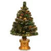 Wholesale 😀 National Tree 3' Pre-Lit Medium Fiber-Optic Artificial 🎄 Christmas Tree - Multicolor LED Lights 😀