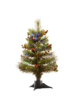 Best Pirce 🥰 National Tree 20" Pre-Lit Crestwood Spruce Battery Operated Full Artificial 🎄 Christmas Tree – Multicolor LED Lights 🔥