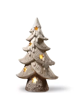 Best deal 🔥 National Tree 17.25" White and Gray LED Lighted ❄ Christmas Tree Tabletop Decor 😉