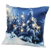 Outlet 😉 National Tree 17" Blue and White Winter Scene Square Pillow with LED Lights 🔥