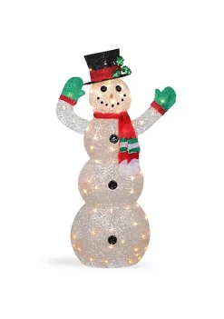 Budget 👏 National Tree 48" White and Green Pre-Lit LED Snowman Outdoor ❄ Christmas Decoration 🎁 -Cheap Waverly® Store Belk 2404